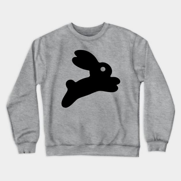 Jumping Black Bunny Crewneck Sweatshirt by XOOXOO